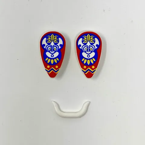 Vintage Lego Lot Islanders Oval Shield & White Cattle Horns