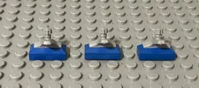 (3) LEGO Part 69c01 Blue Tap 1x2 Base w/ Light Gray Spout- Classic Space 483 920