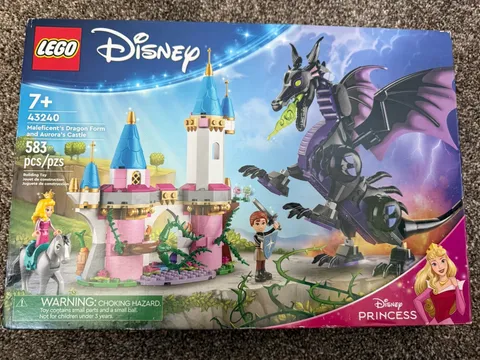 LEGO Disney Princess 43240 Maleficent Dragon Form & Aurora Castle 583pc Box