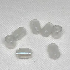 LEGO Parts - Satin Trans-Clear Brick, Round 1 x 1 - No 3062 - QTY 7