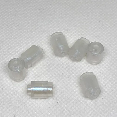 LEGO Parts - Satin Trans-Clear Brick, Round 1 x 1 - No 3062 - QTY 7