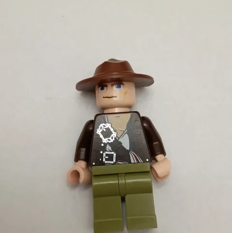 LEGO Indiana Jones Minifigure w/ Brown Hat, Brown Torso & Green Legs