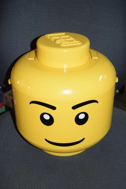 Yellow Lego Large Head Storage & Carrying Case Container from 2011