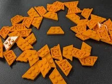 LEGO x50 Orange Wedge, Plate 2 x 4 Part No. 51739 MOC Bulk Parts