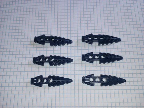 6 Bionicle Lego 50858 in Dark Blue Visorak Foot with 3 pin holes Genuine Lego