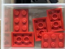 LEGO Parts - Red Plate 2 x 3 - No 3021 - QTY 5