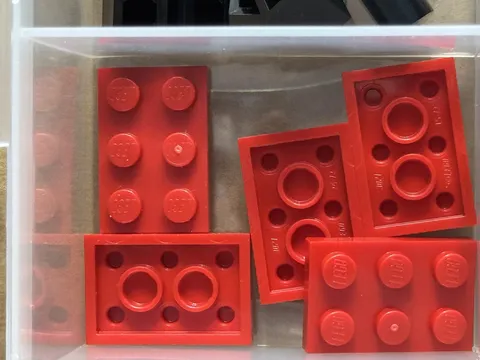 LEGO Parts - Red Plate 2 x 3 - No 3021 - QTY 5