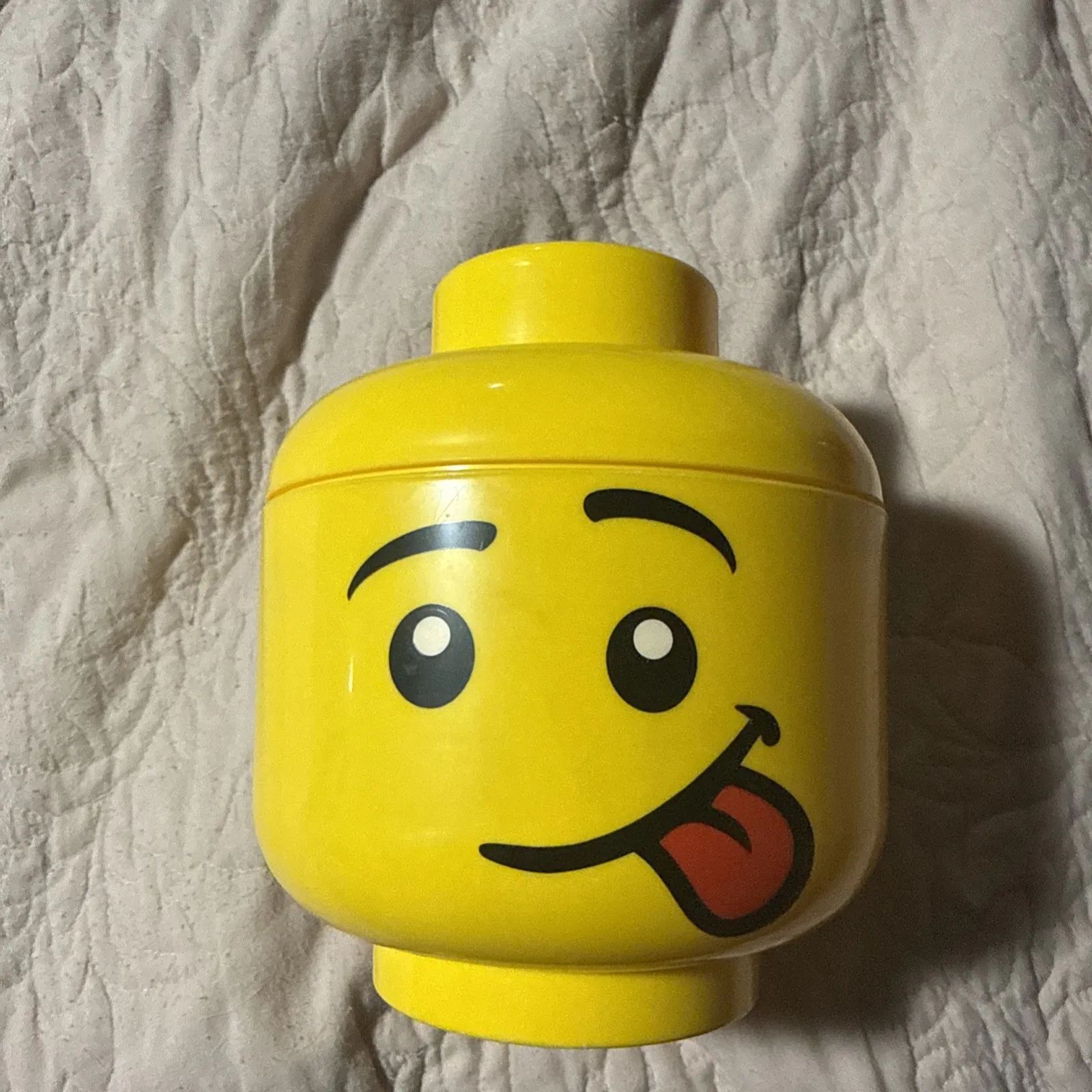 Lego Storage Mini Figure Silly Face Mini Size Container Used