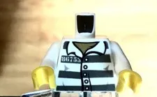 LEGO City Town Police Jail Bandit Criminal Robber Minifig Minifigure Torso