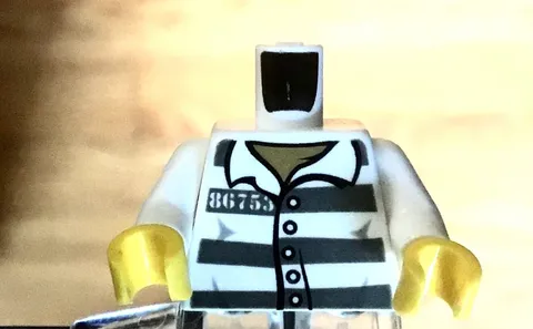 LEGO City Town Police Jail Bandit Criminal Robber Minifig Minifigure Torso
