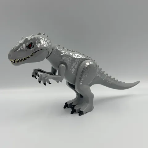 LEGO Indominus Rex Dinosaur Minifigure Gray Silver ***MINT*** No Loose Parts