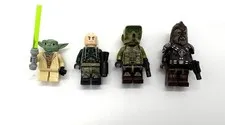Lego Star Wars Minifigures- Kashyyyk Wookie And Trooper, Yoda, Commander Gree.