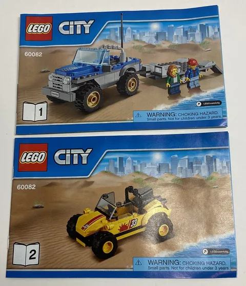 Lego City Replacement Instruction Manuals Only for Set 60082 Dune Buggy Trailer