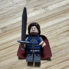 LEGO Minifigure Lord of the Rings Aragorn w/ Red & Black original Cape & Sword