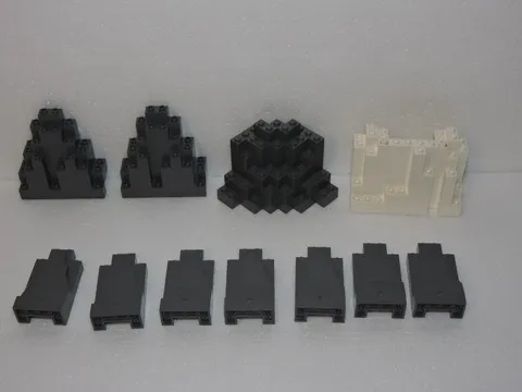 LEGO Castle Dark Gray Rock Panel Wall Structure Lot