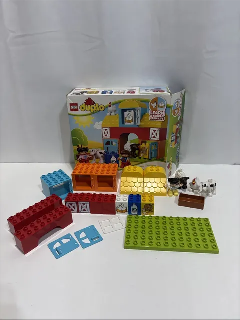 Retired! LEGO Duplo 10617 My First Farm 2015 100% Used Set Missing Boy W/Box