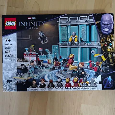 LEGO Marvel Infinity Saga 76216 Iron Man Armoury 496pcs Age 7+ Brick Sep