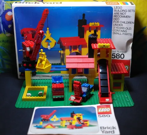 Vintage LEGO #580 Brickyard Set 1974 w/ Box & Instructions – Complete