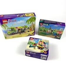 Lego Friends Lot of 3 Sets 41712 Recycle Truck 41719 Fashion Boutique 41738 Dog