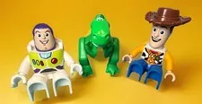 3 Disney Lego Duplo Toy Story Buzz Lightyear, Woody, Rex Figures Lot