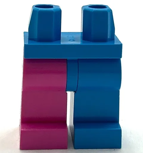 Lego New Minifig Pants Dark Azure Dark Azure Left Leg 1 Dark Pink BAM