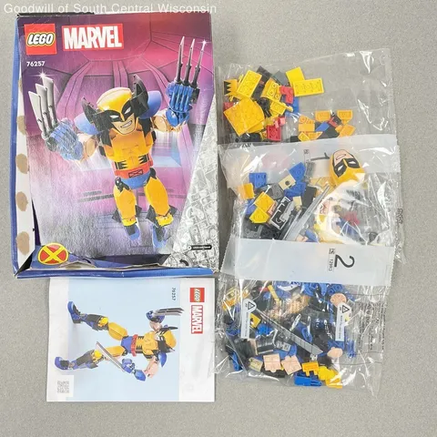 Open Box, Sealed Bags, Retired LEGO 76257; Wolverine Construction Figure