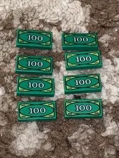 LEGO Lot of 8 Green 1x2 100 Dollar Bill Minifig Money Tiles
