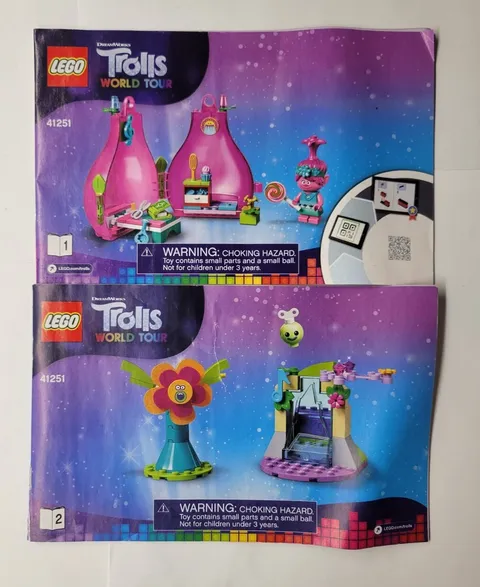 LEGO 41251 Trolls World Tour Poppy's Pod Instruction Manual Booklet ONLY