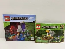 Lot Of 2 Lego Minecraft Instruction Manuals 21172 And 21140 