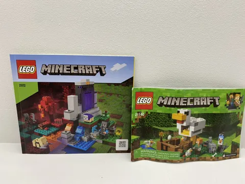 Lot Of 2 Lego Minecraft Instruction Manuals 21172 And 21140 
