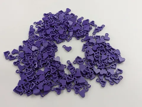Lego x244 New Dark Purple Charm, Heart # 77814 MOC Bulk Parts Lot Dots