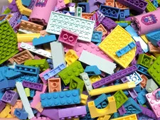 LEGO 1/2 Pound Pastel Building Bricks Parts n Pieces Fun Lot {WASHED}