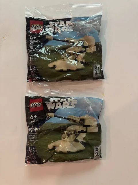 NEW Lot of 2 LEGO Star Wars 30680 AAT Polybag Sealed 75 Pieces