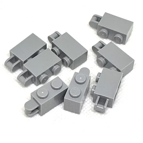 LEGO Parts - Lt Bluish Gray Brick 1 x 2 with Bar Handle on End - No 34816 - X 8
