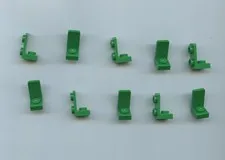 LEGO x 10 Green Bracket 1 x 1 - 1 x 2 Inverted 73825 bulk lot