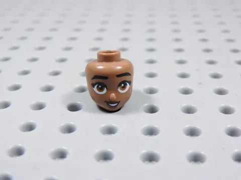 LEGO Friends Female Girl Medium Brown Printed Head Minifig BG