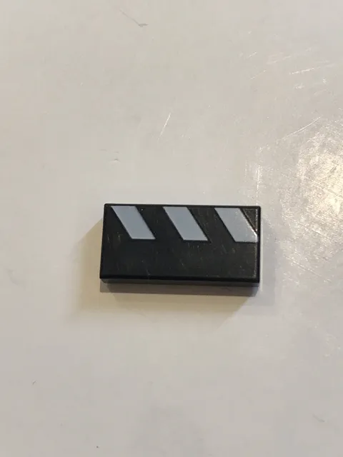Lego Film Board / Clapper Board 1x2 Printed Plate From Lego Studios 1376