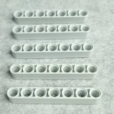 LEGO 32524 Technic Liftarm Thick 1 x 7 Very Light Bluish Gray x5 Genuine