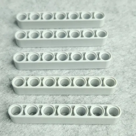 LEGO 32524 Technic Liftarm Thick 1 x 7 Very Light Bluish Gray x5 Genuine