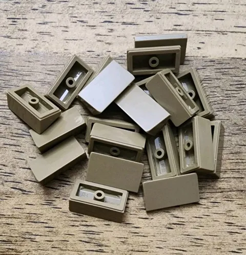 LEGO Dark Tan Slope 30 1 x 2 x 2/3 QTY 20. Part No. 85984. New.