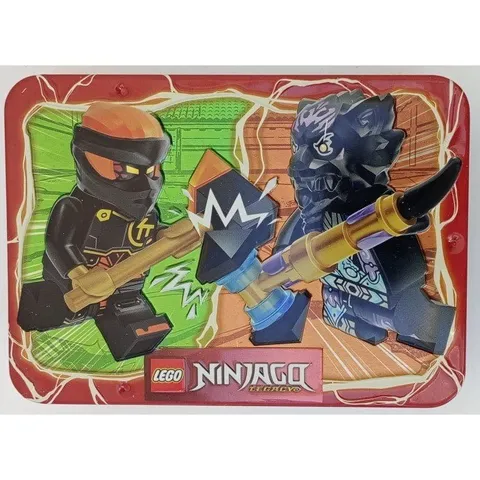 Lego Ninjago Cole vs. Lord Ras metal box tin 112406