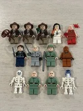 LEGO Indiana Jones Minifigure Lot Willie Scott Akator Skeleton Ugha Warrior++