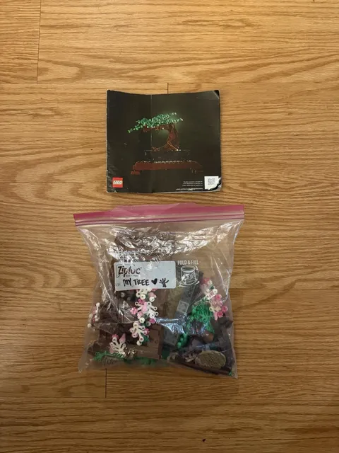 LEGO Bonsai Tree 10281 Bulk Parts Lot Bagged w/ Instructions, 878 pcs Age 18+