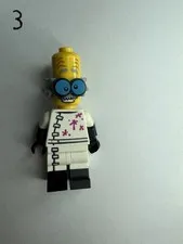 Monster Scientist LEGO Collector Series With Beaker Black White Minifigure Legos