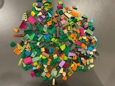 LEGO BULK LOT OF 301 BRIGHT COLORS SLOPES-INVERTED SLOPES-ROOF TILES