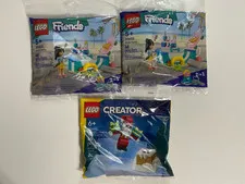 Sealed LEGO Friends Skate Ramp 30633 (x2) + 30692 Christmas Santa - Retired