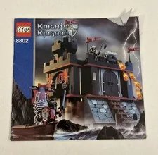 LEGO Knight's Kingdom 8802 Dark Fortress Landing Instructions Manual ONLY