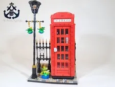 LEGO 2024 Ideas Red London Telephone Box Collector Set 21347 Desk Display