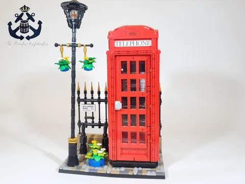 LEGO 2024 Ideas Red London Telephone Box Collector Set 21347 Desk Display