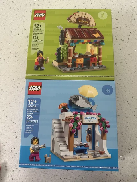 **In Hand Ships ASAP* Lego Restaurants of the World: Mexico 40907 & Greece 40908